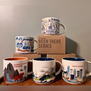 Starbucks Been There Series & You Are Here collection Set of 5 Mugs